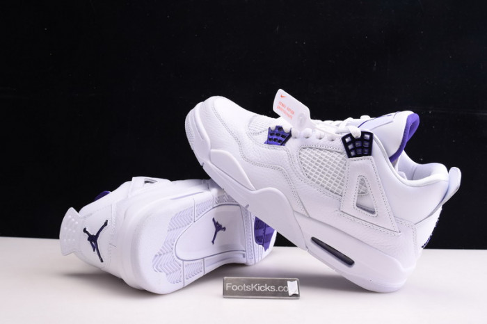 Air Jordan 4 Retro “Pure Money” white purple CT8527-115