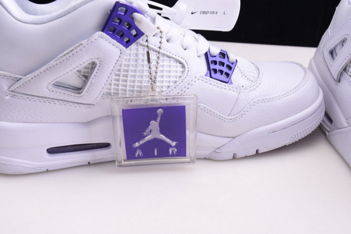 Air Jordan 4 Retro “Pure Money” white purple CT8527-115