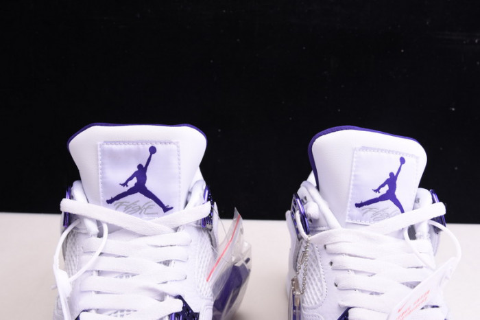 Air Jordan 4 Retro “Pure Money” white purple CT8527-115