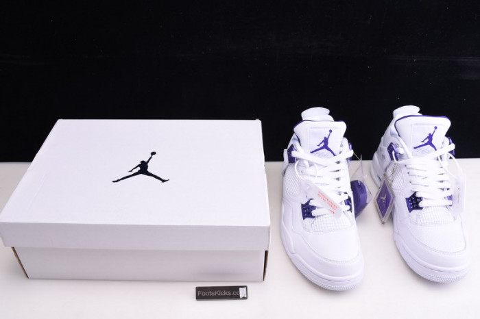 Air Jordan 4 Retro “Pure Money” white purple CT8527-115